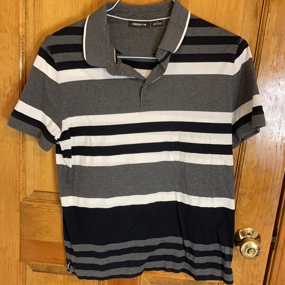 Claiborne Men’s Striped Polo - Picture 1 of 4